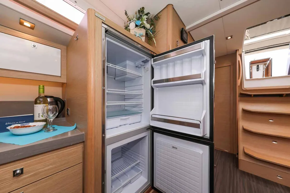 Galley of Bellatrix, a Dufour 470 sailboat at Kaštela, Croatia