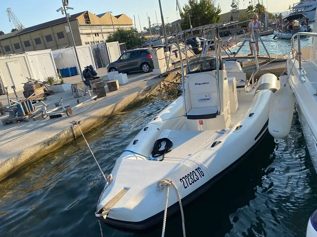 Exterior view of nn, a Falkor Boats Horvat i kćeri d.o.o. RIB Falkor 22 RIB at Grad Šibenik, Croatia
