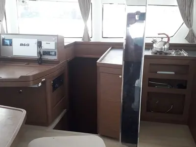 Galley of Uiara, a Lagoon 42 catamaran at Alameda, United States