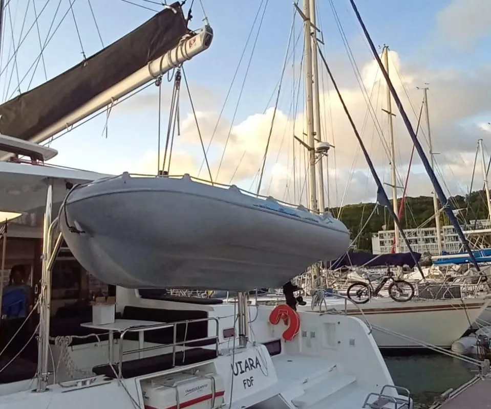 Exterior view of Uiara, a Lagoon 42 catamaran at Alameda, United States