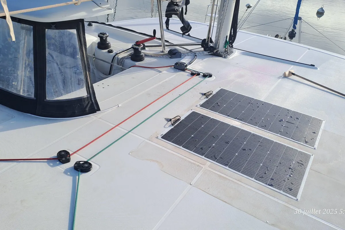Deck of Uiara, a Lagoon 42 catamaran at Alameda, United States