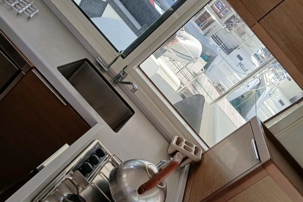 Galley of Uiara, a Lagoon 42 catamaran at Alameda, United States