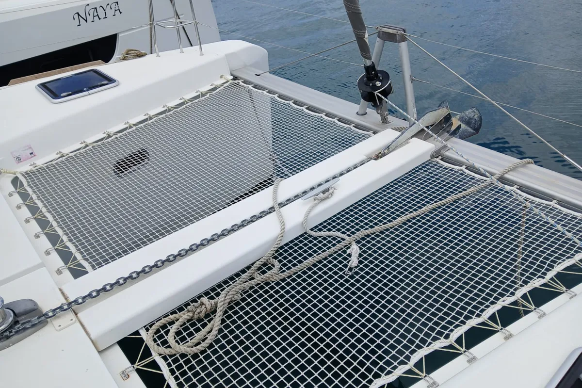 Deck of Uiara, a Lagoon 42 catamaran at Alameda, United States