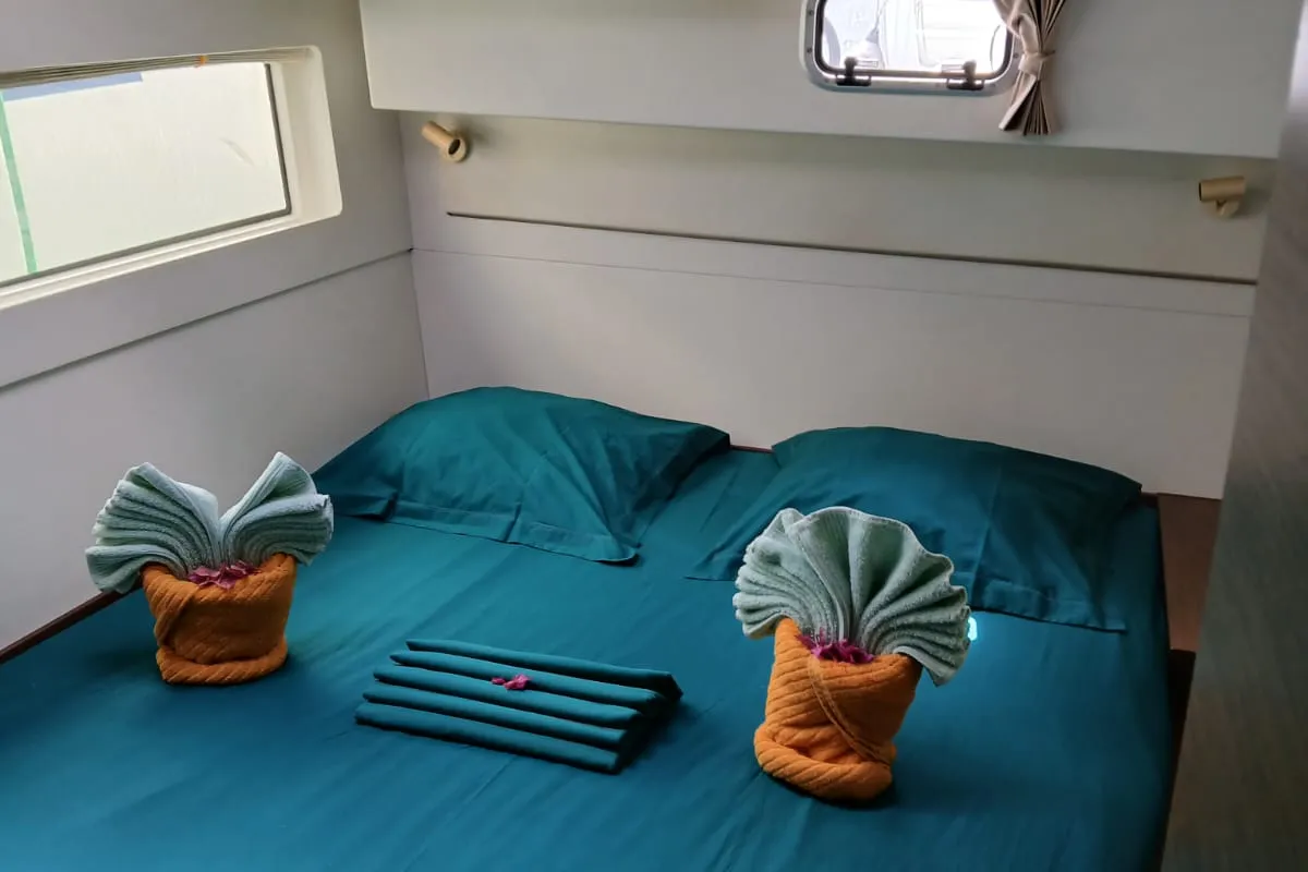 Cabin on Uiara, a Lagoon 42 catamaran at Alameda, United States