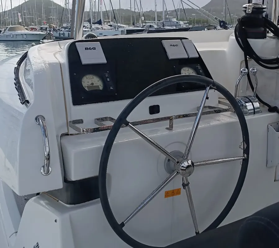 Cockpit of Uiara, a Lagoon 42 catamaran at Alameda, United States