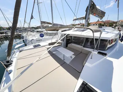 Supernova, a Bali 4.2 catamaran at Grad Biograd na Moru, Croatia