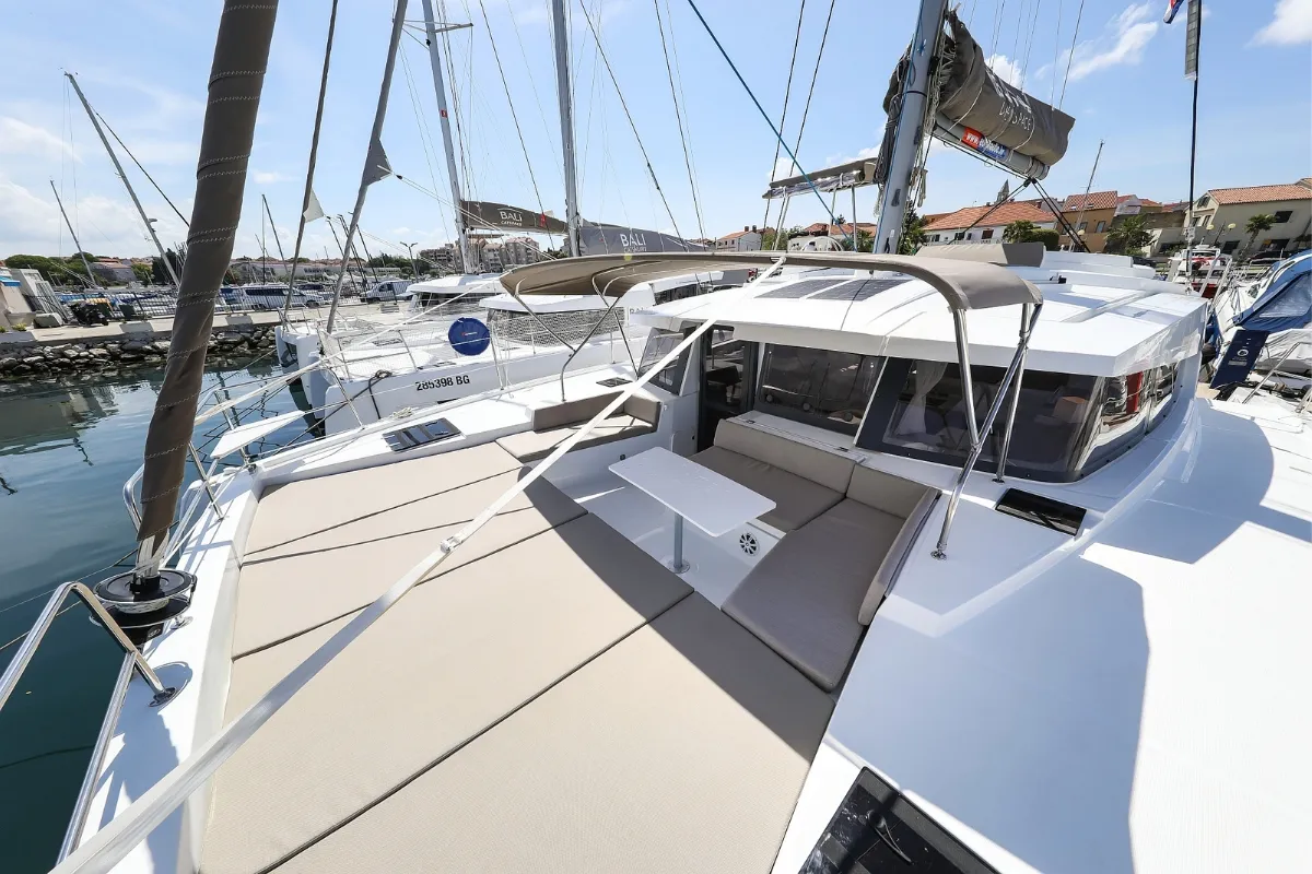 Supernova, a Bali 4.2 catamaran at Grad Biograd na Moru, Croatia