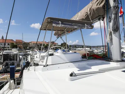 Supernova, a Bali 4.2 catamaran at Grad Biograd na Moru, Croatia