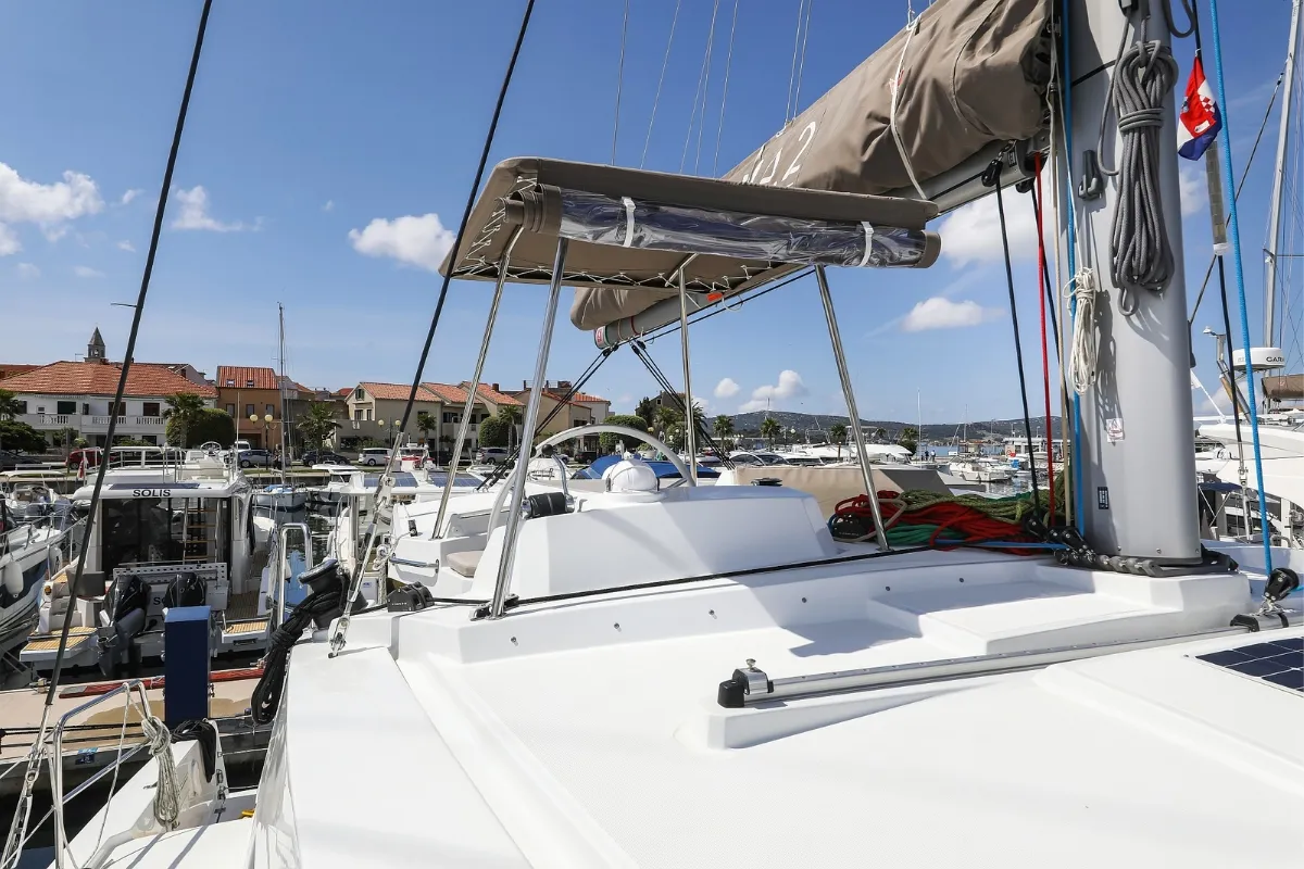 Supernova, a Bali 4.2 catamaran at Grad Biograd na Moru, Croatia