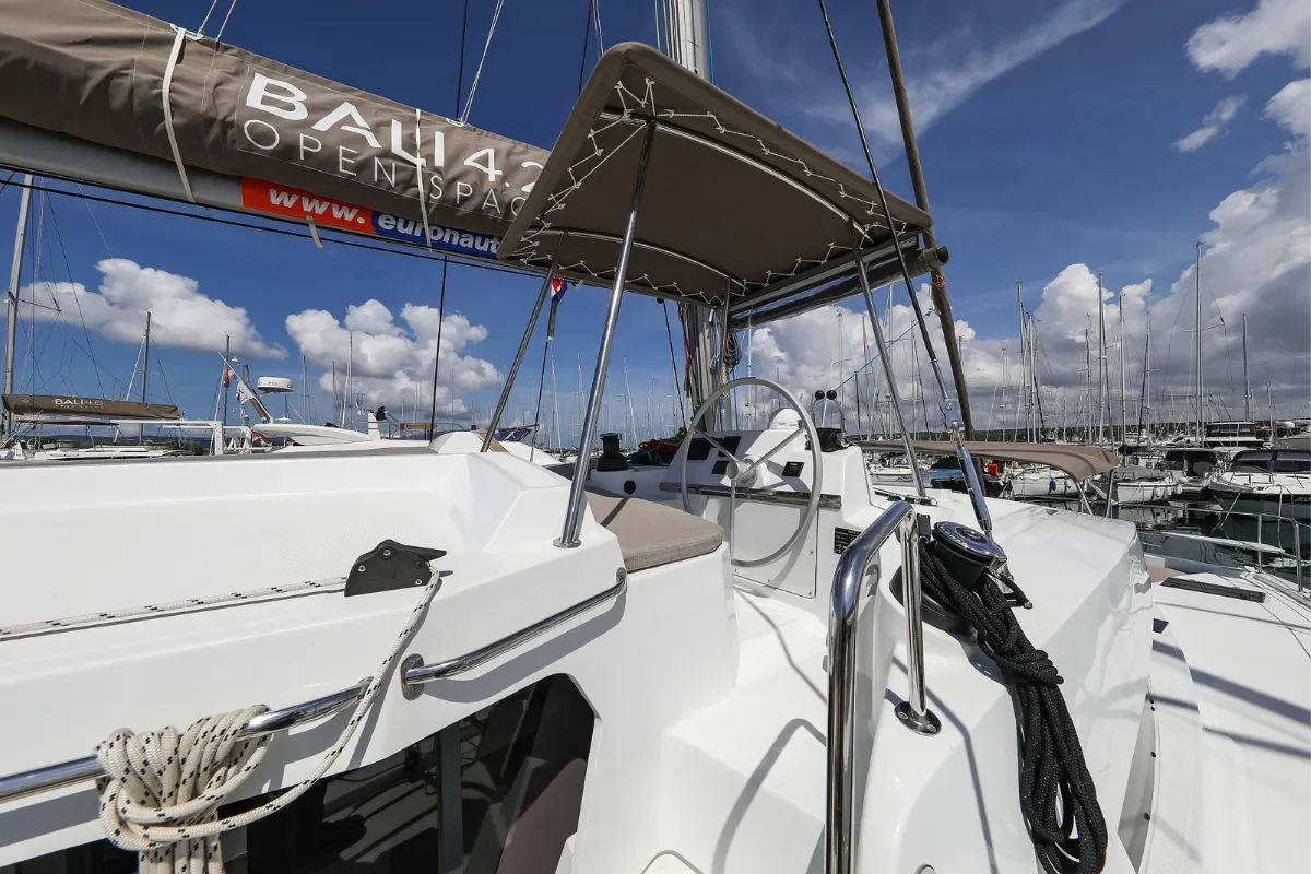 Supernova, a Bali 4.2 catamaran at Grad Biograd na Moru, Croatia