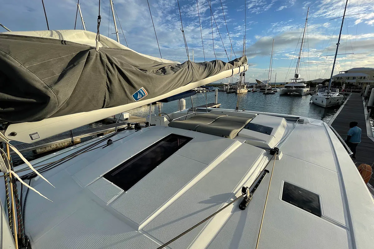 Nauti Mollie (ex. Out Of Office), a Fountaine Pajot Astrea 42 catamaran at Road Town, British Virgin Islands