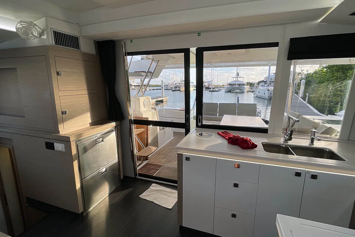Nauti Mollie (ex. Out Of Office), a Fountaine Pajot Astrea 42 catamaran at Road Town, British Virgin Islands