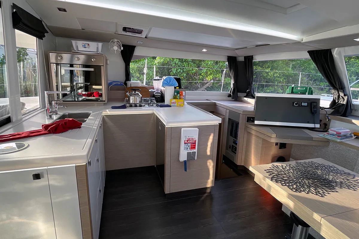 Nauti Mollie (ex. Out Of Office), a Fountaine Pajot Astrea 42 catamaran at Road Town, British Virgin Islands