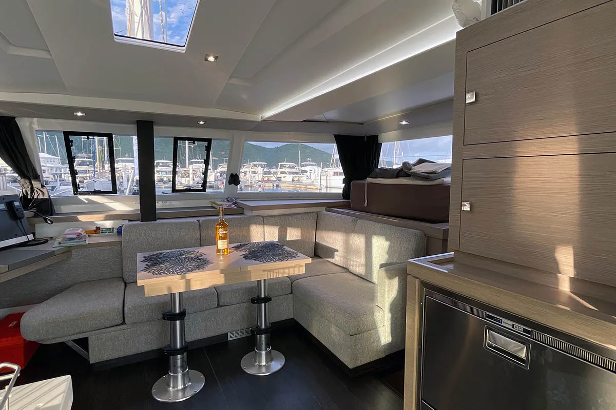 Nauti Mollie (ex. Out Of Office), a Fountaine Pajot Astrea 42 catamaran at Road Town, British Virgin Islands
