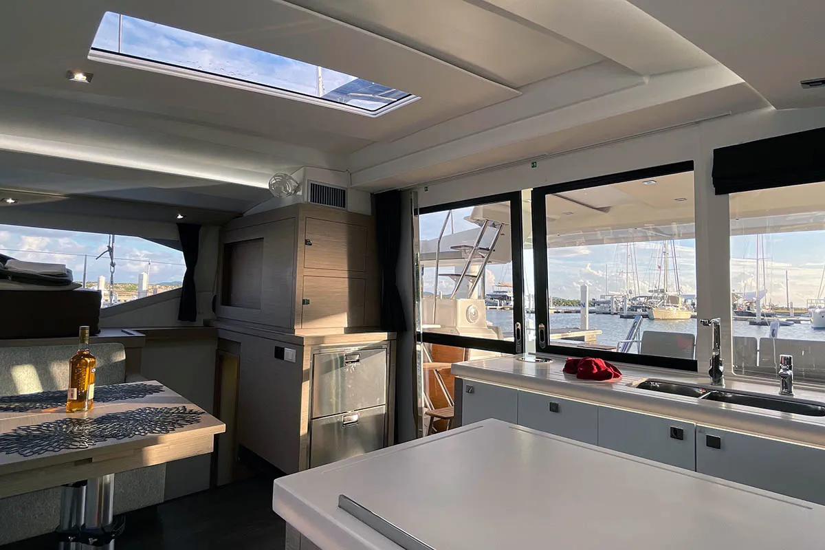 Nauti Mollie (ex. Out Of Office), a Fountaine Pajot Astrea 42 catamaran at Road Town, British Virgin Islands