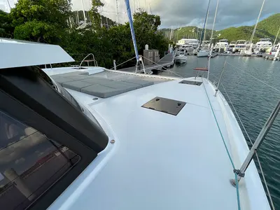 Nauti Mollie (ex. Out Of Office), a Fountaine Pajot Astrea 42 catamaran at Road Town, British Virgin Islands