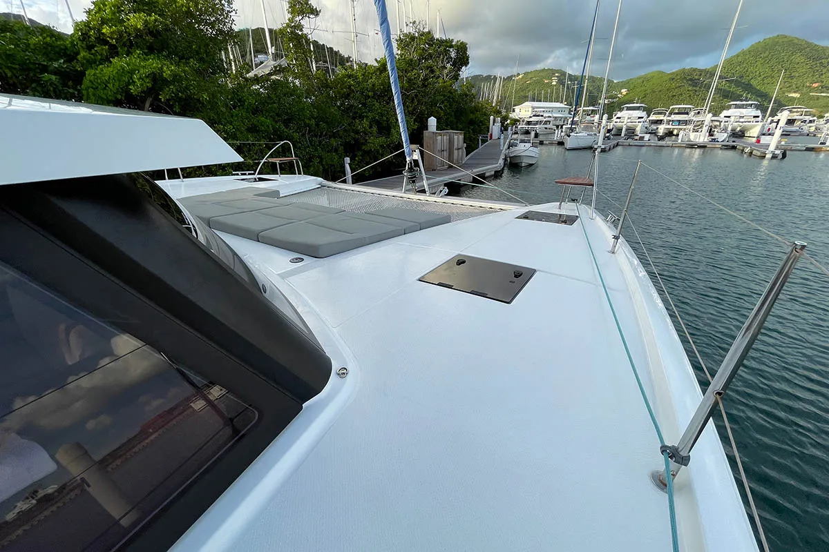 Nauti Mollie (ex. Out Of Office), a Fountaine Pajot Astrea 42 catamaran at Road Town, British Virgin Islands