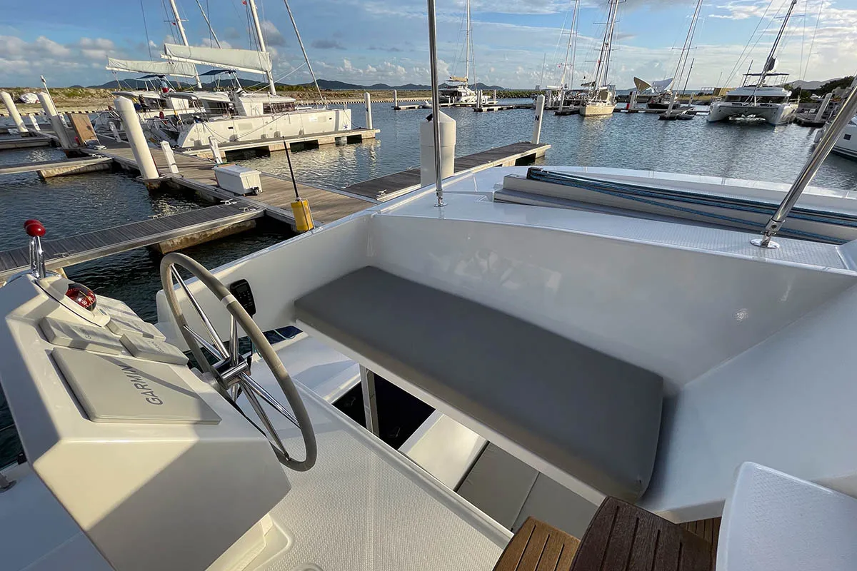 Nauti Mollie (ex. Out Of Office), a Fountaine Pajot Astrea 42 catamaran at Road Town, British Virgin Islands