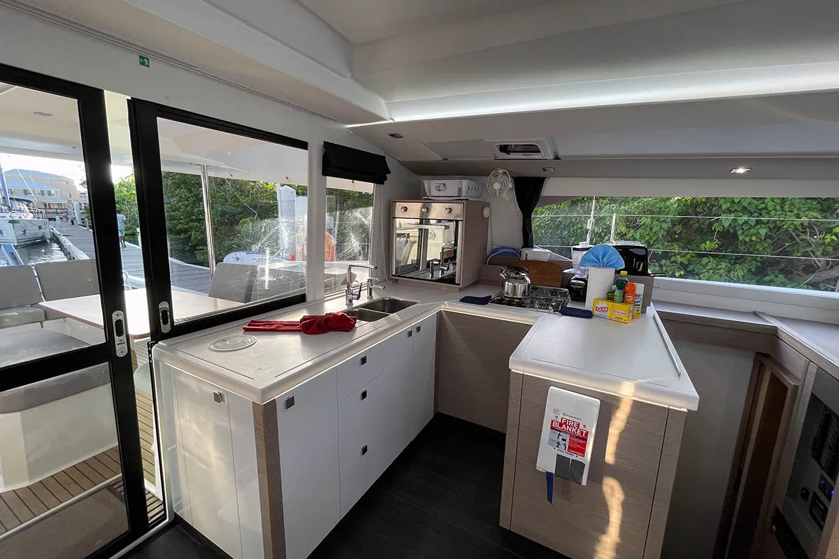 Nauti Mollie (ex. Out Of Office), a Fountaine Pajot Astrea 42 catamaran at Road Town, British Virgin Islands