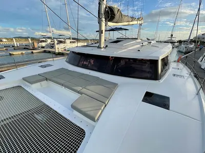 Nauti Mollie (ex. Out Of Office), a Fountaine Pajot Astrea 42 catamaran at Road Town, British Virgin Islands