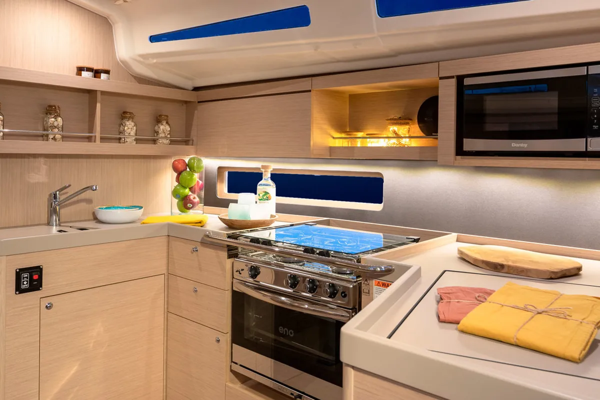Galley of Gulet Moorings 42.3, a sailboat at Grand Anse, Grenada