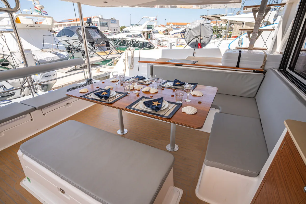 LoveMarine, a Dufour 48 Catamaran catamaran at Pirovac, Croatia