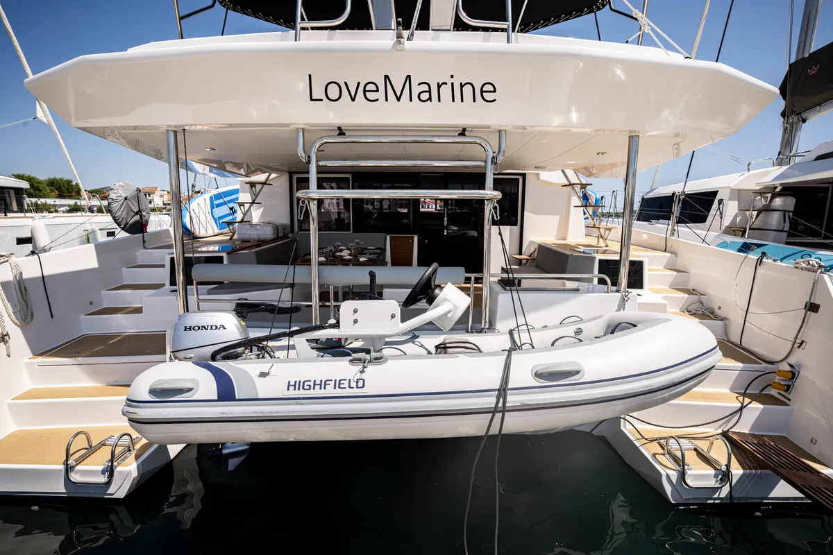 LoveMarine, a Dufour 48 Catamaran catamaran at Pirovac, Croatia