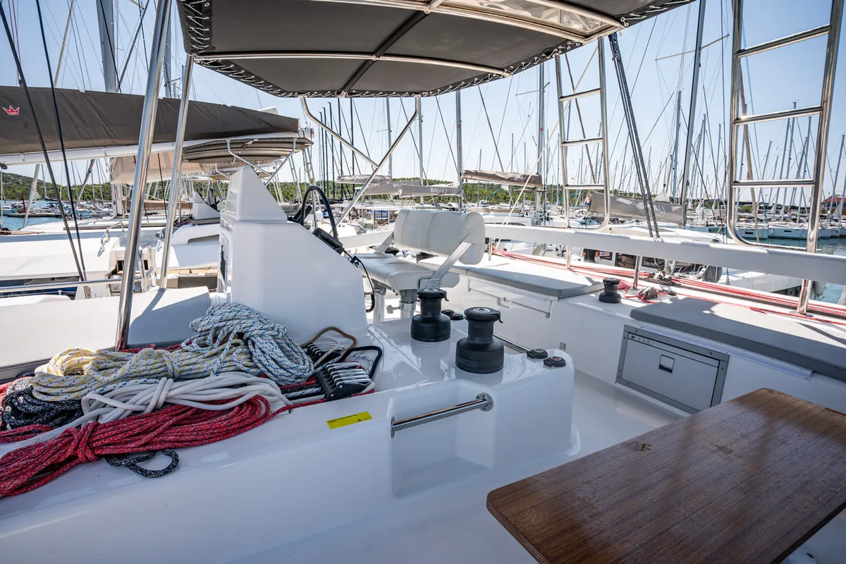 LoveMarine, a Dufour 48 Catamaran catamaran at Pirovac, Croatia