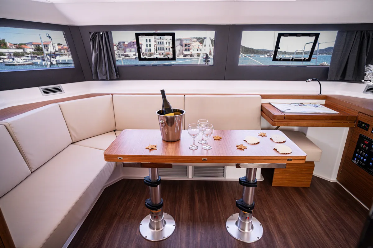 LoveMarine, a Dufour 48 Catamaran catamaran at Pirovac, Croatia