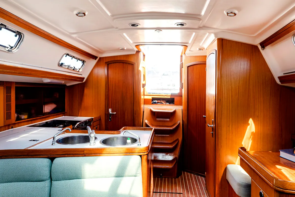 Salon of Classic, a Elan 40 sailboat at Split, Croatia