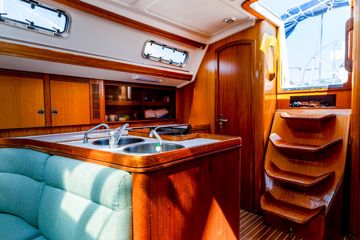 Salon of Classic, a Elan 40 sailboat at Split, Croatia