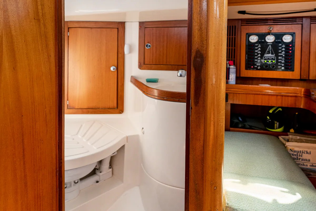Salon of Classic, a Elan 40 sailboat at Split, Croatia