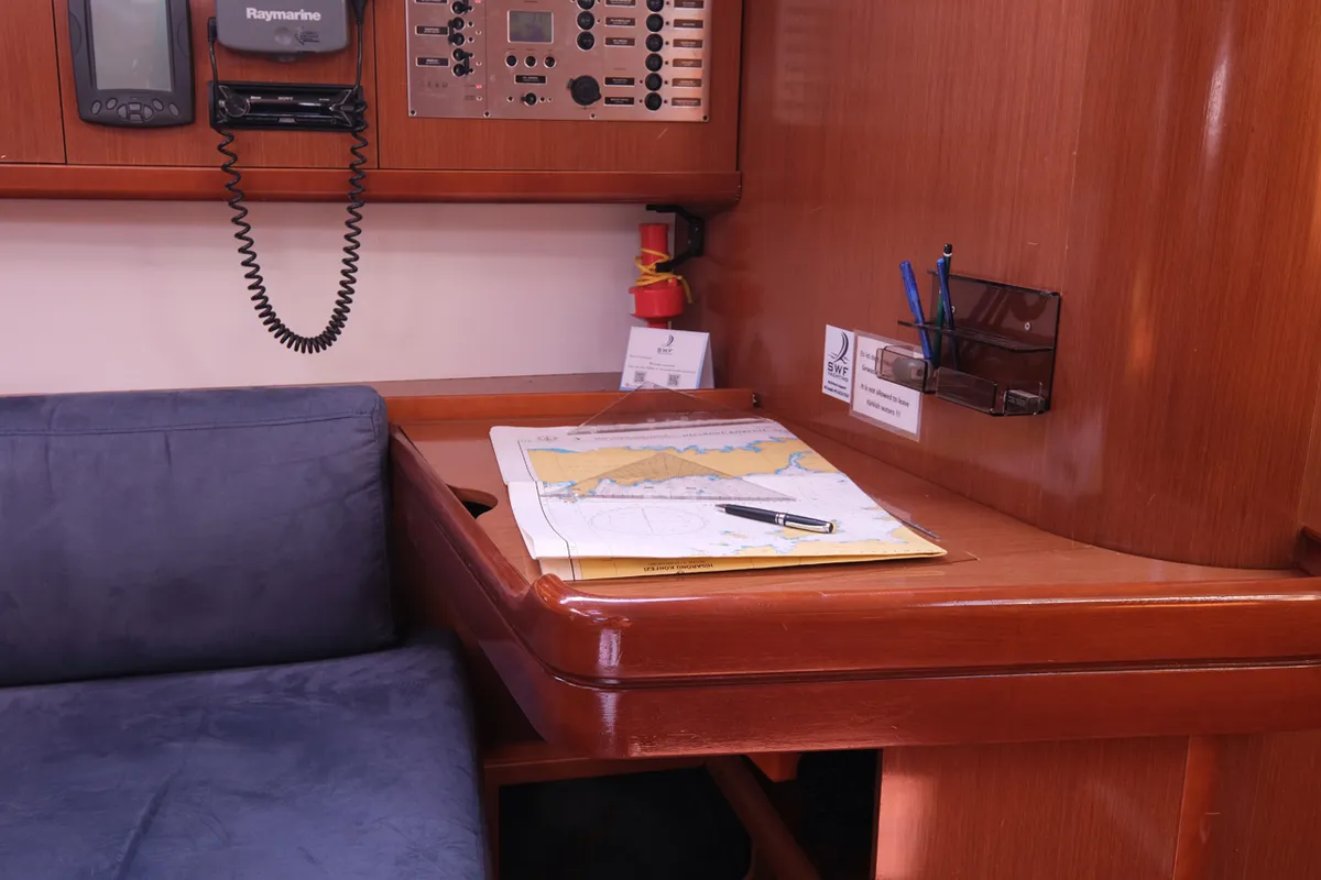 Sophia-Maria, a Beneteau Oceanis 43 Family sailboat at Fethiye, Turkey