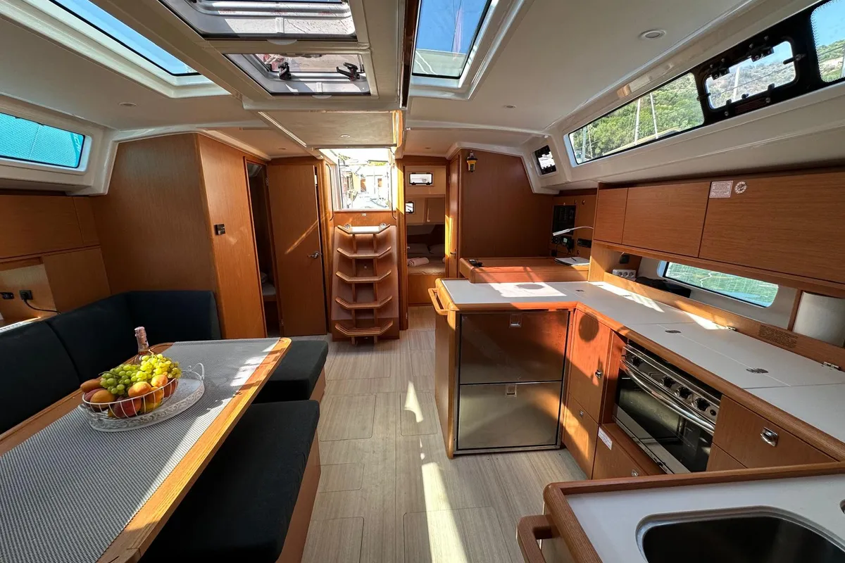 Salon of 461 OCEAN BOULEVARD, a Bavaria C46 sailboat at Municipal Unit of Apollonioi, Greece