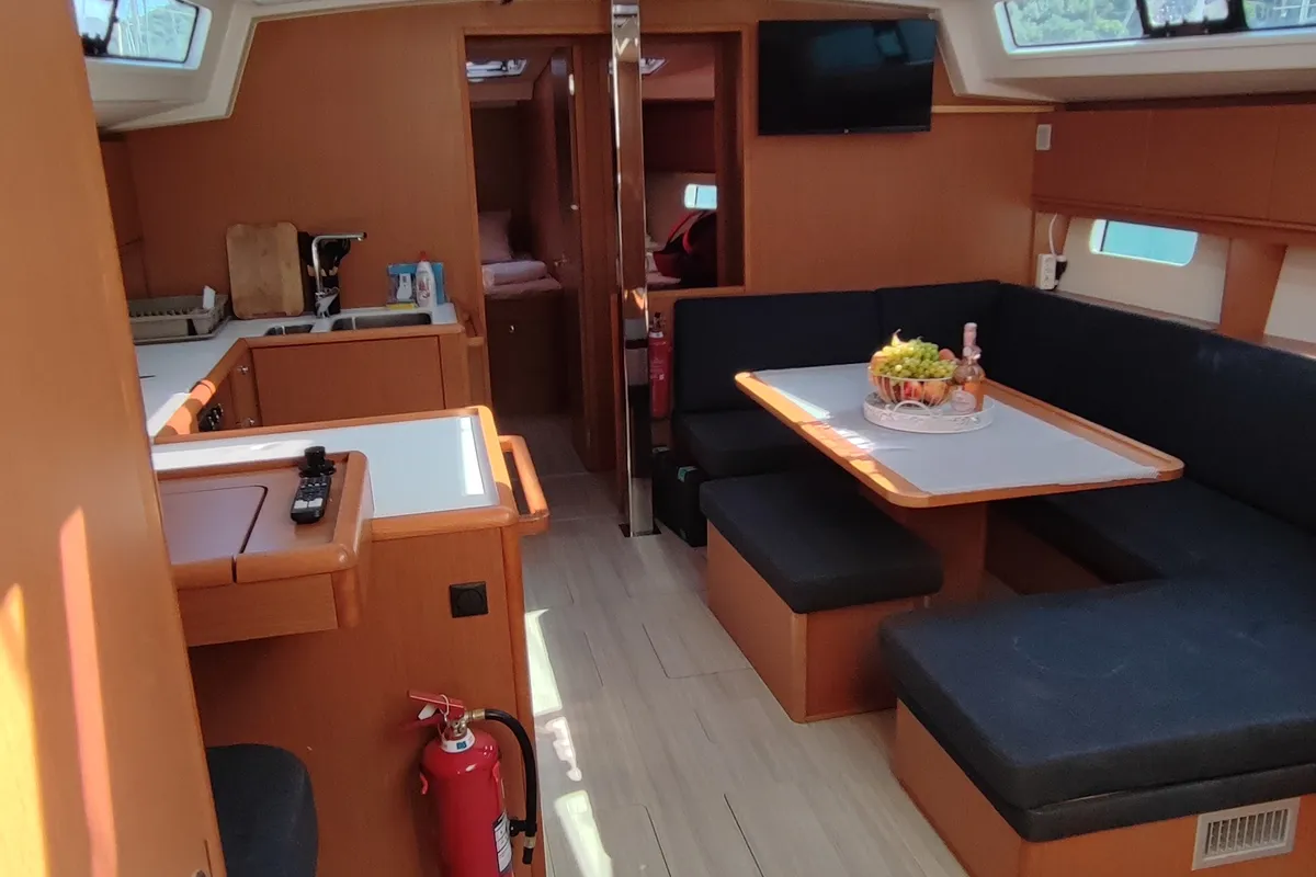 Salon of 461 OCEAN BOULEVARD, a Bavaria C46 sailboat at Municipal Unit of Apollonioi, Greece