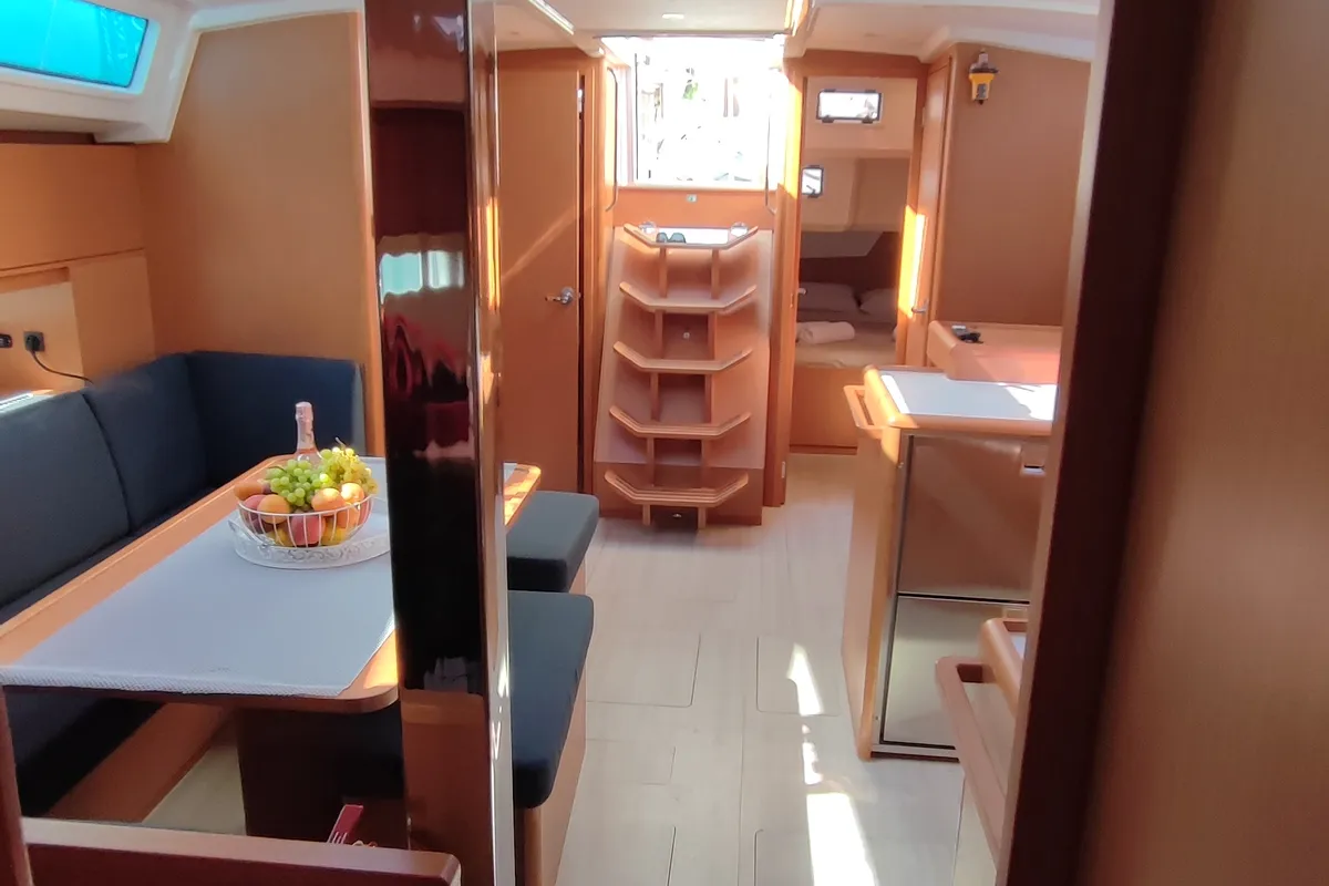 Salon of 461 OCEAN BOULEVARD, a Bavaria C46 sailboat at Municipal Unit of Apollonioi, Greece