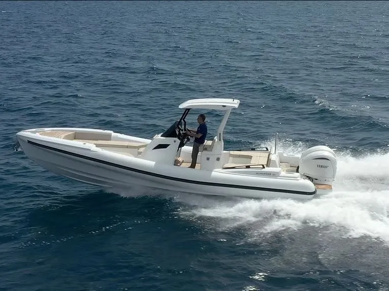 Exterior view of SuperRIB 9, a Gulet Super RIB 45 motorboat at Split, Croatia