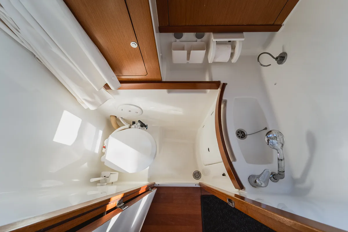 Head on Pain Killer, a Beneteau Oceanis 46 sailboat at Kavala, Greece