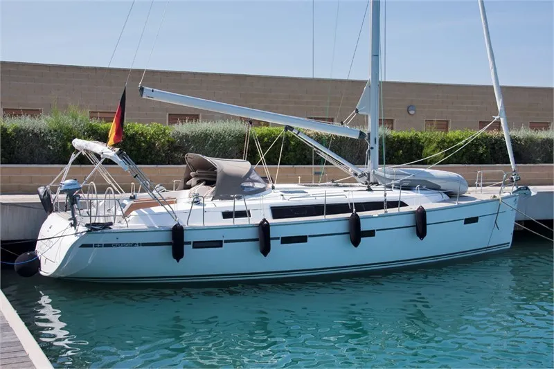 Exterior view of Barbera, a Bavaria Cruiser 41 sailboat at Seget Donji, Croatia