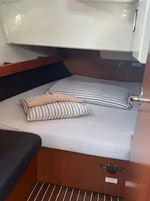Cabin on Barbera, a Bavaria Cruiser 41 sailboat at Seget Donji, Croatia