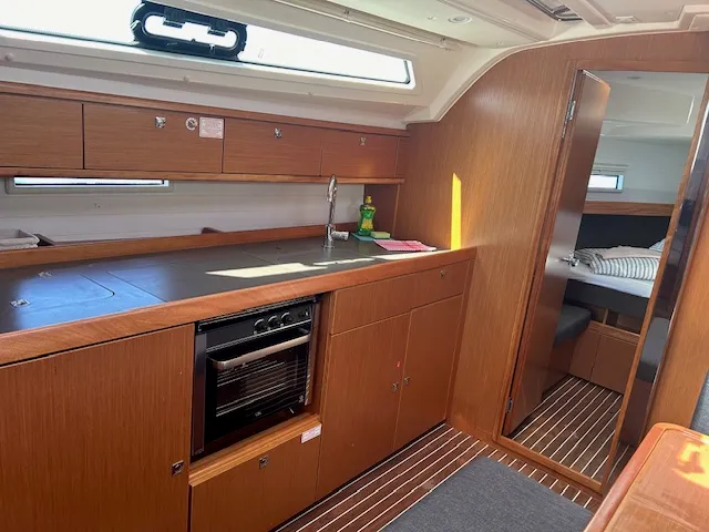 Galley of Barbera, a Bavaria Cruiser 41 sailboat at Seget Donji, Croatia