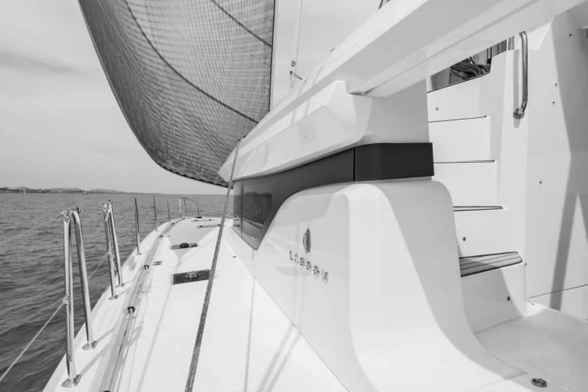 Verina Star , a Lagoon 55 catamaran at Athens, Greece