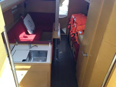 Salon of Yankee, a Elan 350 sailboat at Grad Biograd na Moru, Croatia