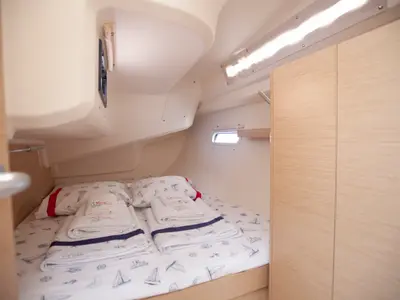 Cabin on Atlas, a Hanse 388 sailboat at Marmaris, Turkey
