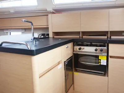 Galley of Atlas, a Hanse 388 sailboat at Marmaris, Turkey