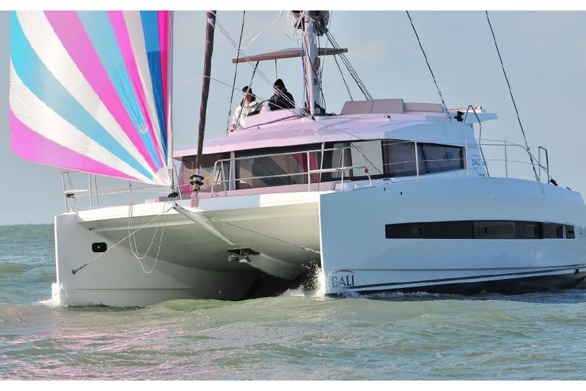 Double Six, a Bali 4.1 catamaran at Kalkara, Malta