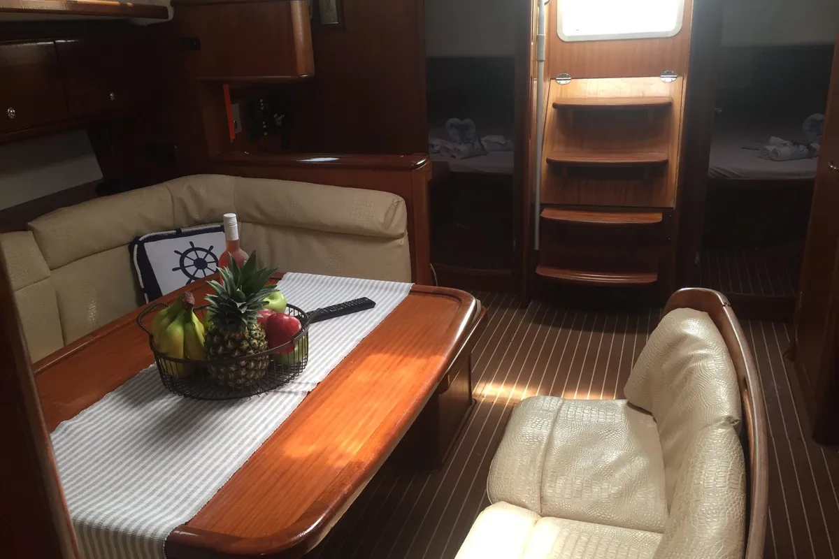 Salon of Giannis, a Bavaria 44 sailboat at Municipal Unit of Ellomenos, Greece