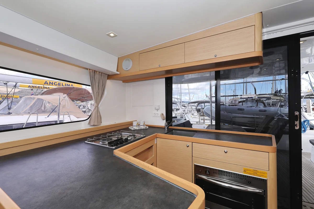 Galley of Demi Doux, a Lagoon 42 catamaran at Grad Trogir, Croatia