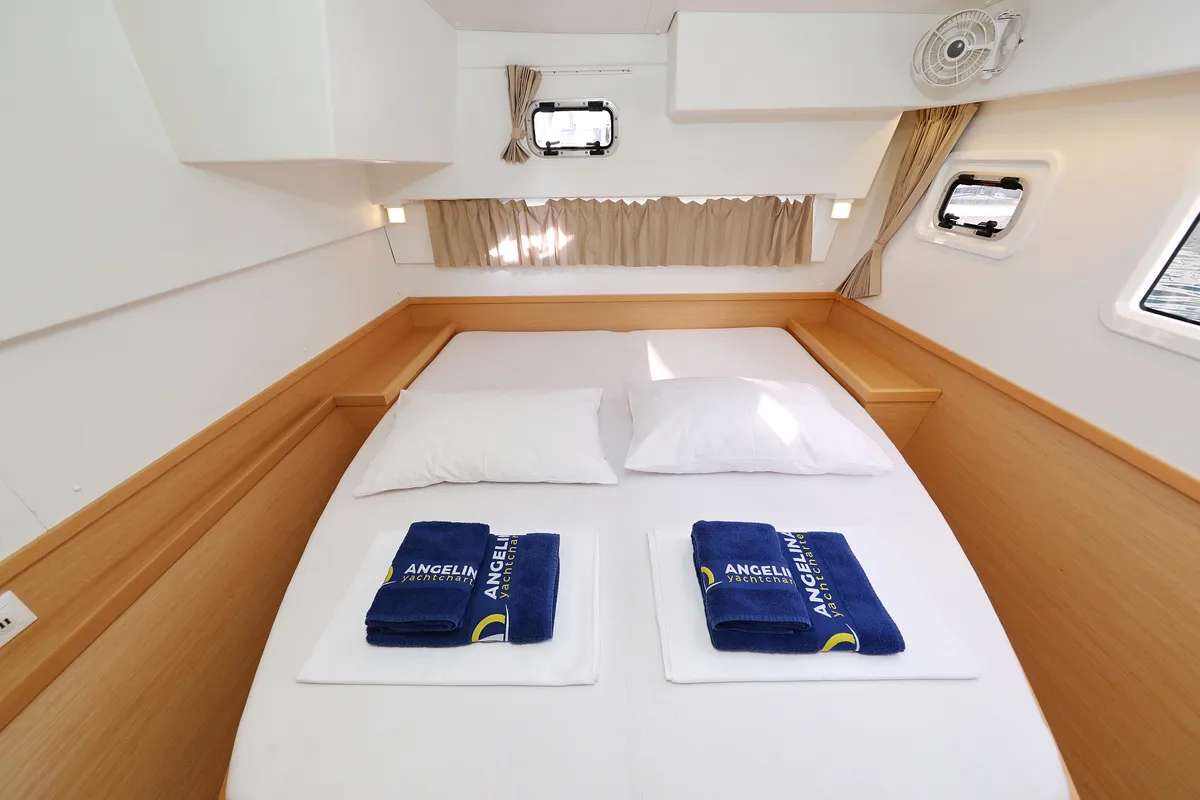 Cabin on Demi Doux, a Lagoon 42 catamaran at Grad Trogir, Croatia