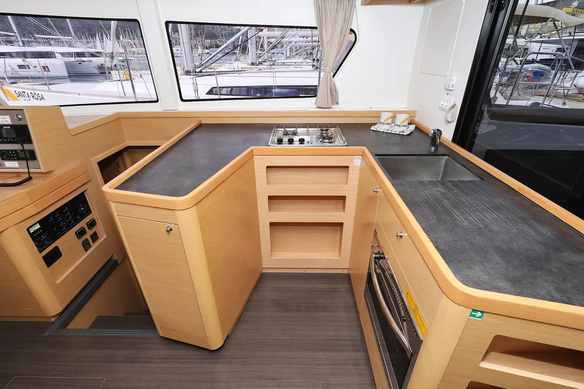 Galley of Demi Doux, a Lagoon 42 catamaran at Grad Trogir, Croatia